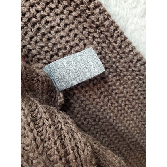 Charlotte Russe Sweater Womens Medium Brown Knit Acrylic Long Sleeve V Neck Slit - Picture 9 of 9